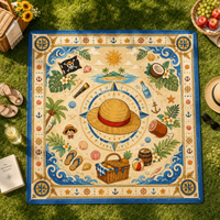 Luffy Straw Hat Compass Rose Adventure Rug