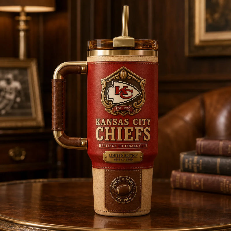 KC Heritage Crest - Oxblood and Sand Tumbler