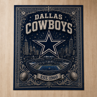 DAL Star Heritage - Navy Ornamental Statement Rug
