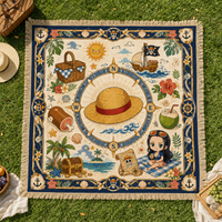 Robin's Compass Picnic - Straw Hat Medallion Rug