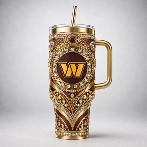 Burgundy and Gold - WAS Emblem in Ornamental Symmetry - main