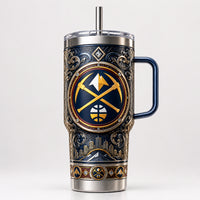 DEN Crossed Pickaxe Crest - An Ornamental Study in Navy and Gold