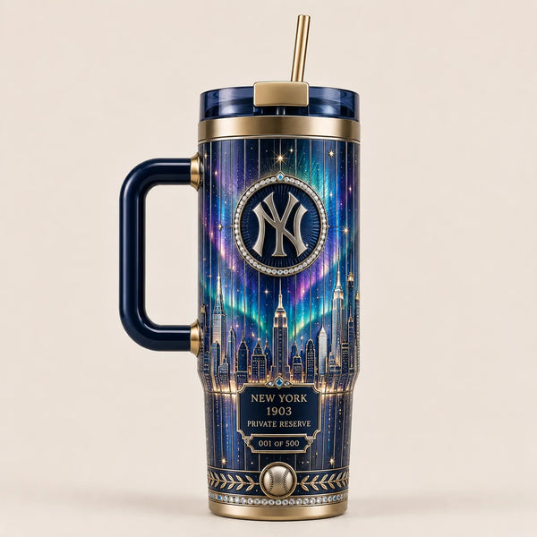 NYY Aurora Skyline - Midnight Pinstripe Tumbler - main