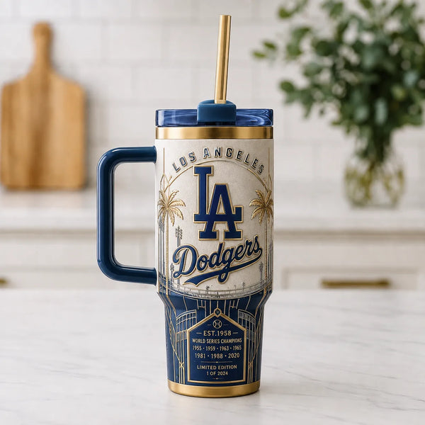 LAD Heritage Panel Tumbler - Cream, Navy and Gold - main