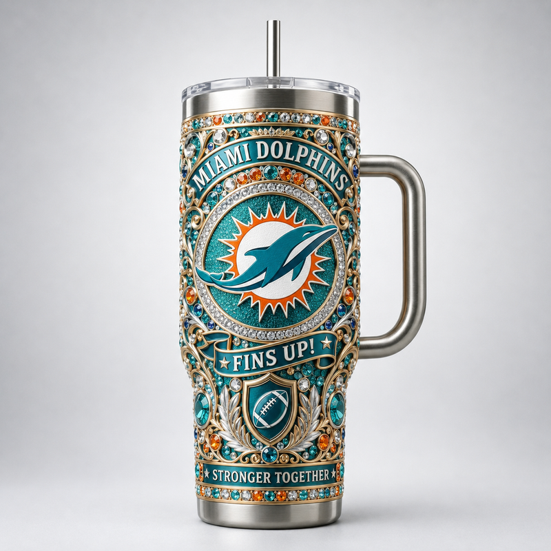 MIA Fins Up - A Jeweled Study in Teal and Gold