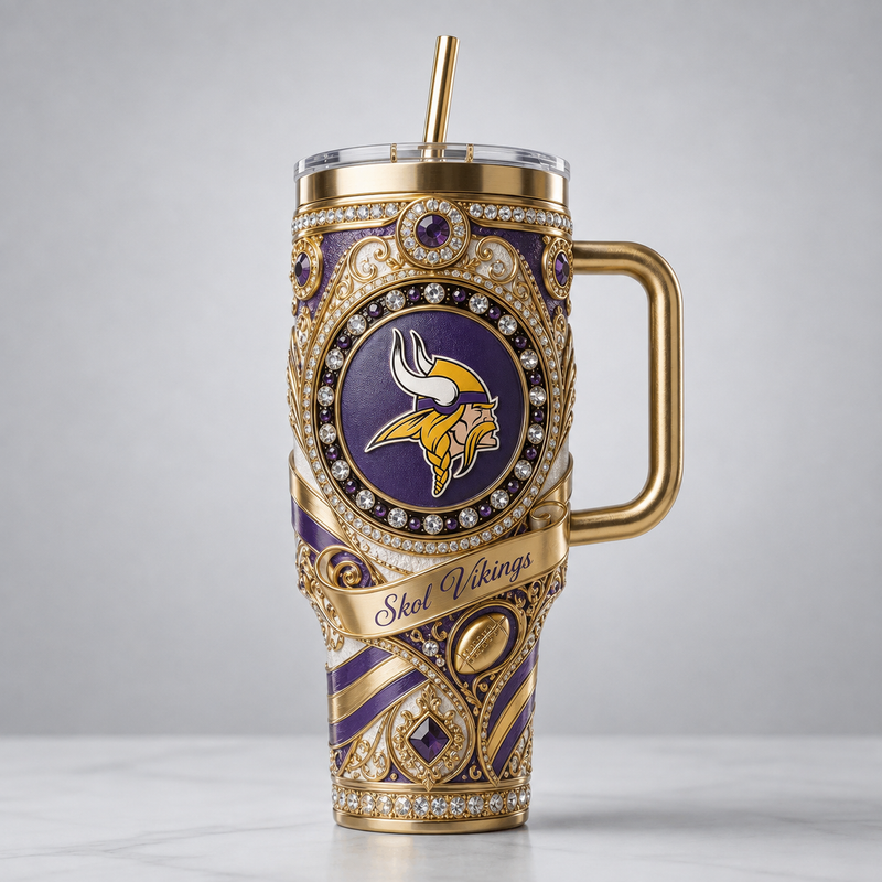 MIN Skol Vikings Ornate Crest Tumbler