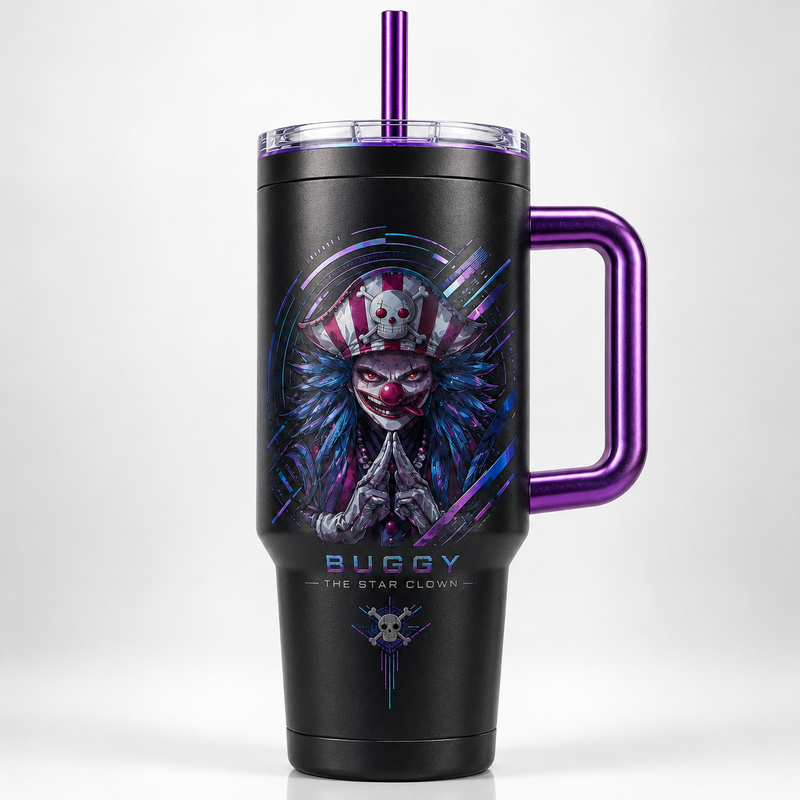 Buggy - The Star Clown, Violet Focal Panel Tumbler