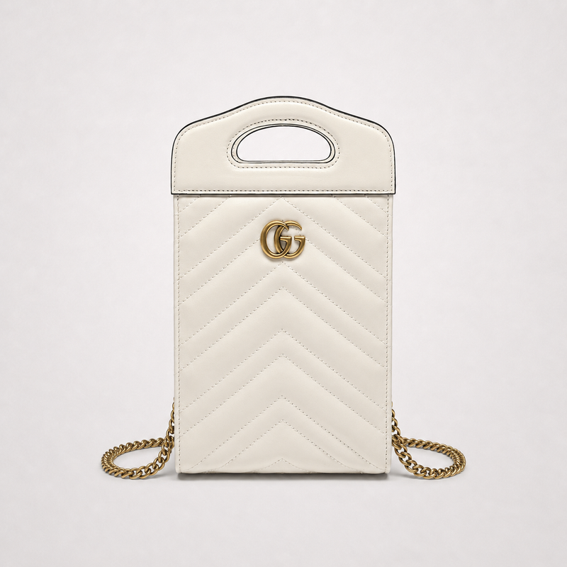 GC Ivory Chevron - Quiet Statement Handbag