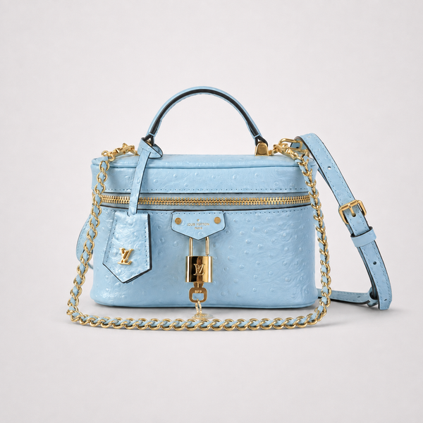 LV Powder Blue - Structured Vanity Silhouette Handbag - main