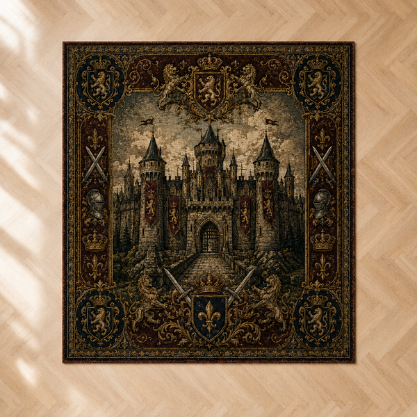 Fortress and Fleur-de-Lis - A Heraldic Floor Composition - main