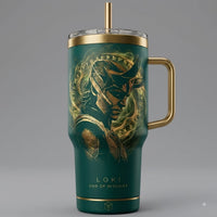 Loki - Emerald Rune Portrait Tumbler