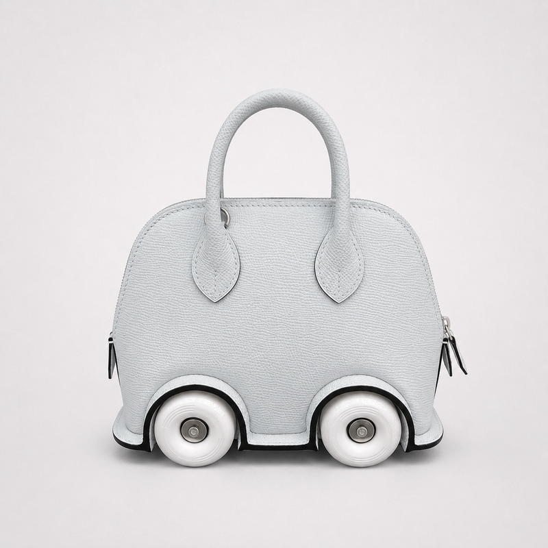 Glacier Toy - Wheeled Dome Handbag in Ice Blue