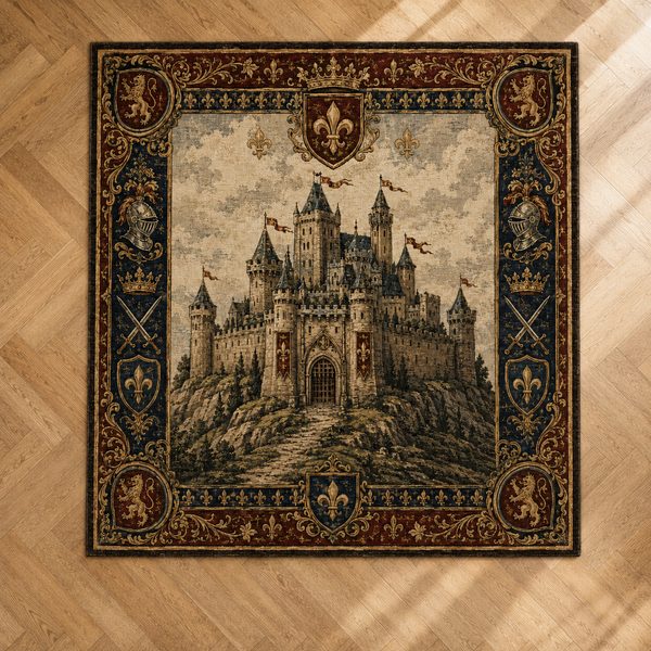 Fleur-de-Lis Citadel - A Tapestry Study in Heraldic Stillness - main