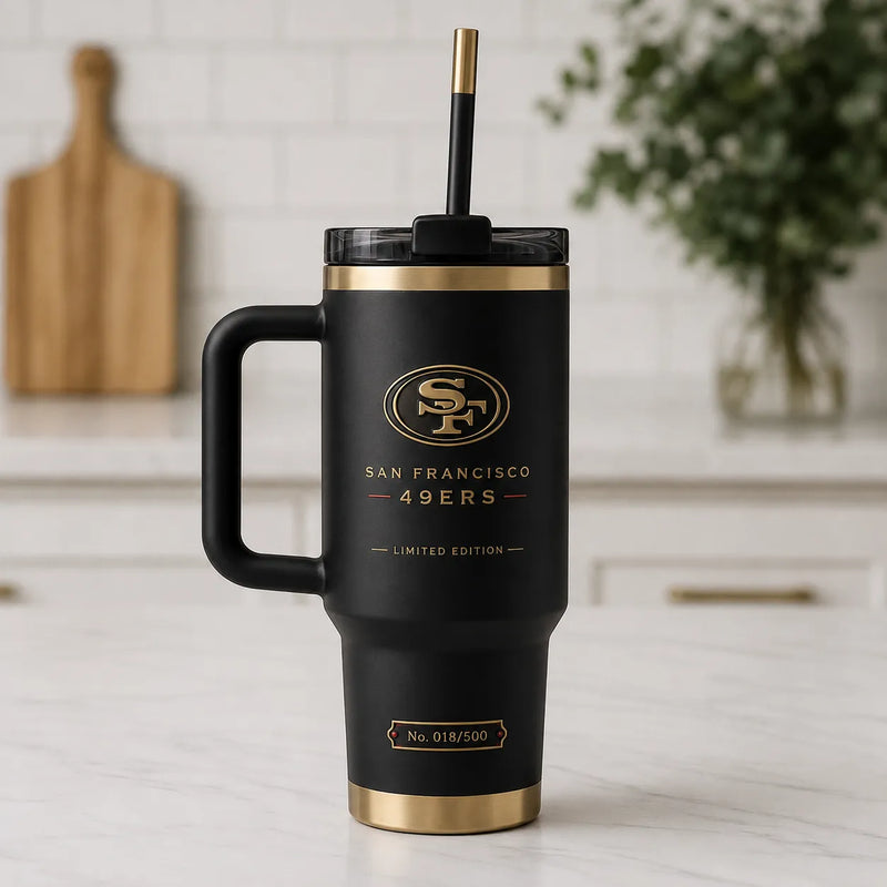 SF Obsidian Gold - Monogram Crest Tumbler