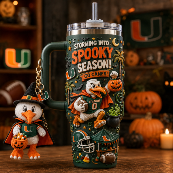 MIA Spooky Season - Mascot Motion in Green and Orange - main - mk-1208-1