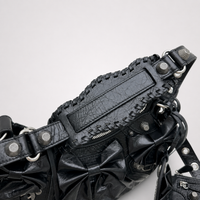 Obsidian Crescent - Bows, Studs and Quiet Attitude Handbag