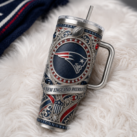 Silver Heraldry - NE Medallion Tumbler