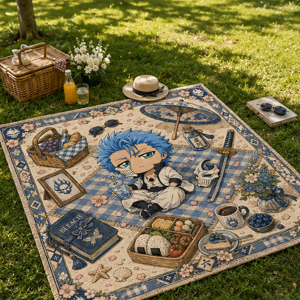 Grimmjow at Rest - Blue, Bone and Blossom Study - main