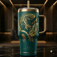 Loki - Emerald Rune Portrait Tumbler