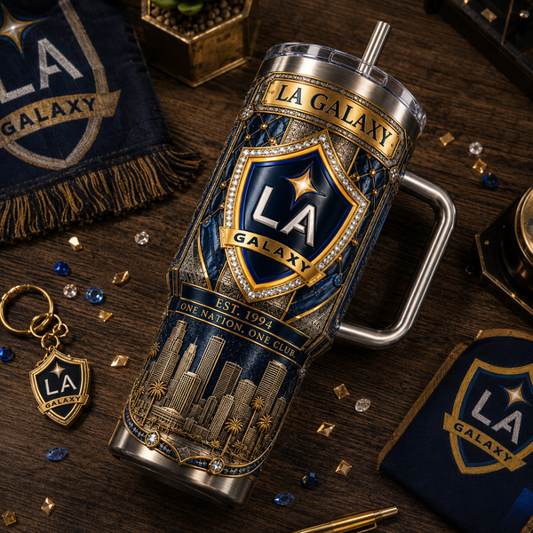LA Crest Heraldry - Navy and Gold Tumbler - main
