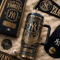 NYY Gilded Skyline - Engraved-Look Heritage Tumbler