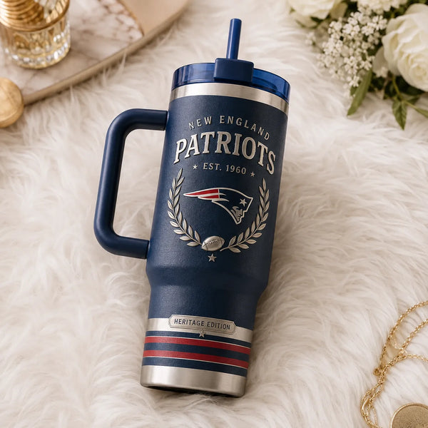 NE Heritage Crest Tumbler - Laurel, Stars and Navy Calm - main