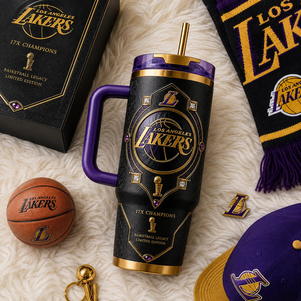 LAL Gold Crest Tumbler - A Study in Purple, Black and Ornament - main