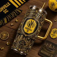 NSH Gold Crest Tumbler - Heraldic Black and Gold Study