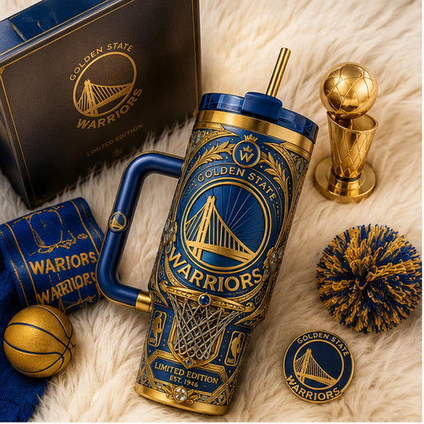 GSW Bridge Emblem - Gold Filigree Tumbler - main