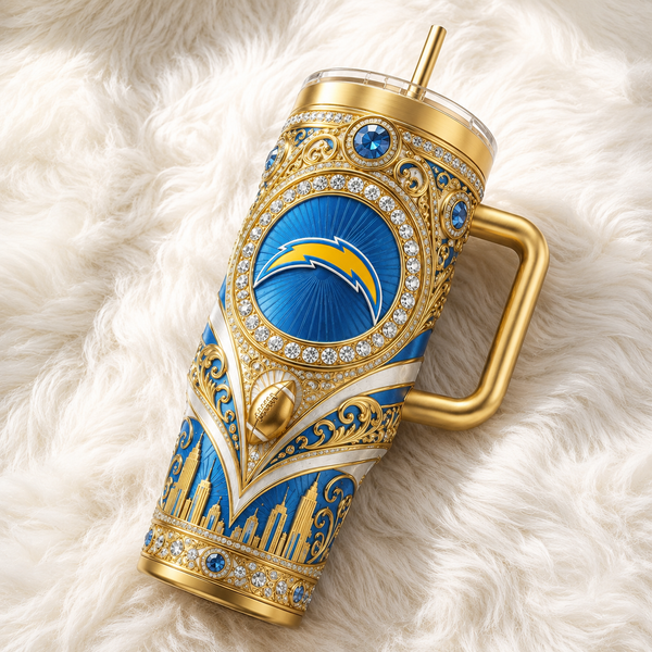 Gilded Bolt - LAC Medallion Tumbler in Blue and Gold - main