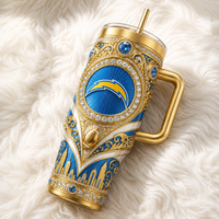 Gilded Bolt - LAC Medallion Tumbler in Blue and Gold