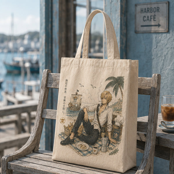 Sanji - Seaside Rest Between Adventures, an Illustrated Tote - main