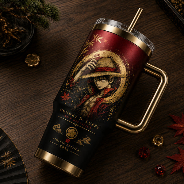 Luffy Crimson Halo - Editorial Wraparound Tumbler - main