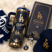 LAD Deco Skyline - Navy and Gold Tumbler