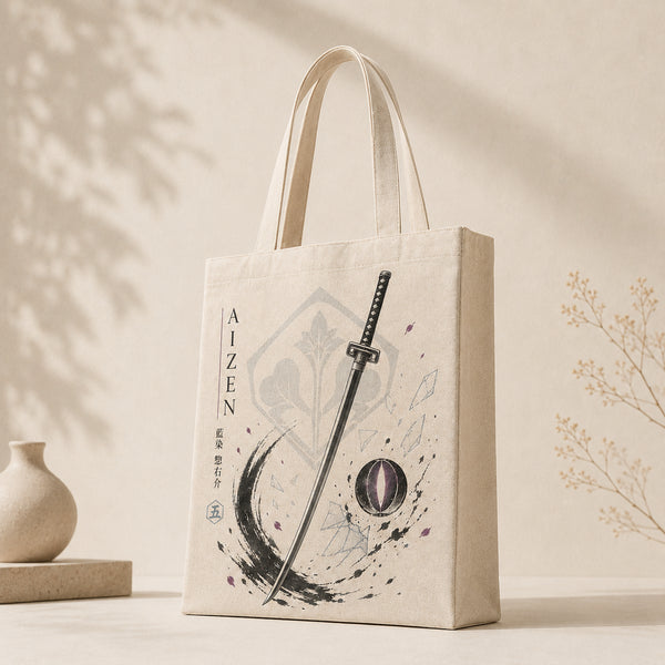 Aizen - Kyoka Suigetsu, Ink Crescent Graphic Tote - main