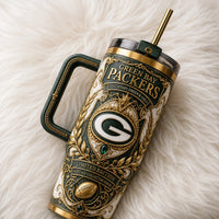 GB Gilded Crest - Heraldry Tumbler in Green and Gold