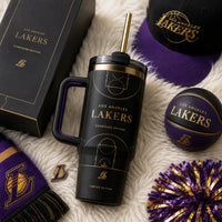 LAL Courtside Linework - Gold on Black Tumbler