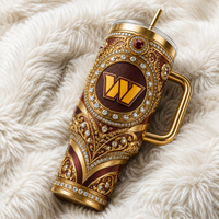 Burgundy and Gold - WAS Emblem in Ornamental Symmetry
