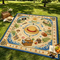 Luffy Straw Hat Compass Rose Adventure Rug