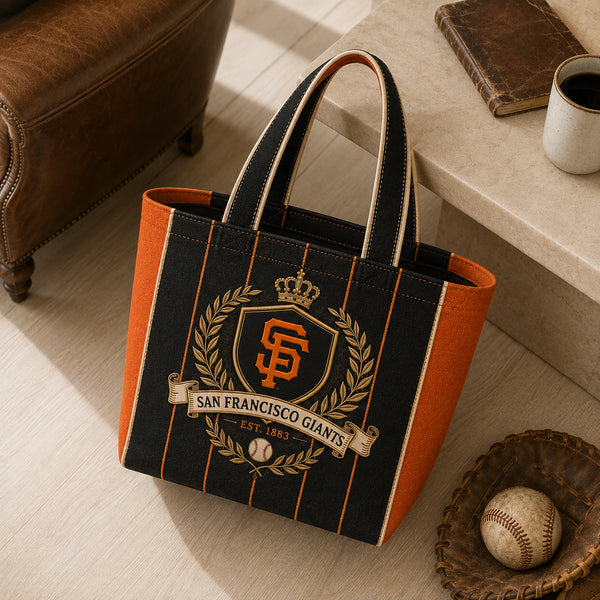 SF Heritage Crest - Pinstripe Emblem Tote Bag - main