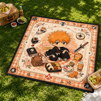 Ichigo Hanami Hour - A Calm Picnic Composition in Orange and Black