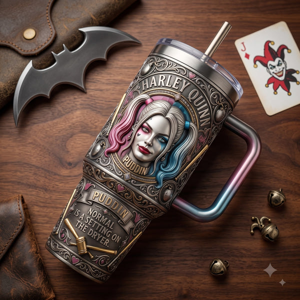 HQ Puddin - Ornate Relief Portrait Tumbler - main