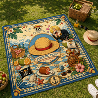 Straw Hat Picnic - Sanji and the Centered Sun Motif Rug