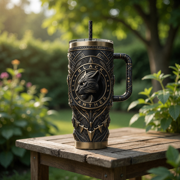 BP Obsidian Crest - Sculpted Emblem Tumbler - main - panther-mk-1608