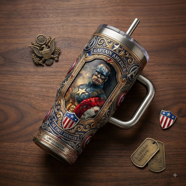 Gilded Standard - Cap Ornamental Portrait Tumbler - main - mk-1608-2