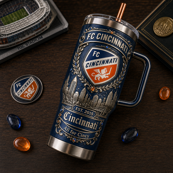 CIN Crest Heraldry - Navy and Ember Tumbler - main - mk-1408-2