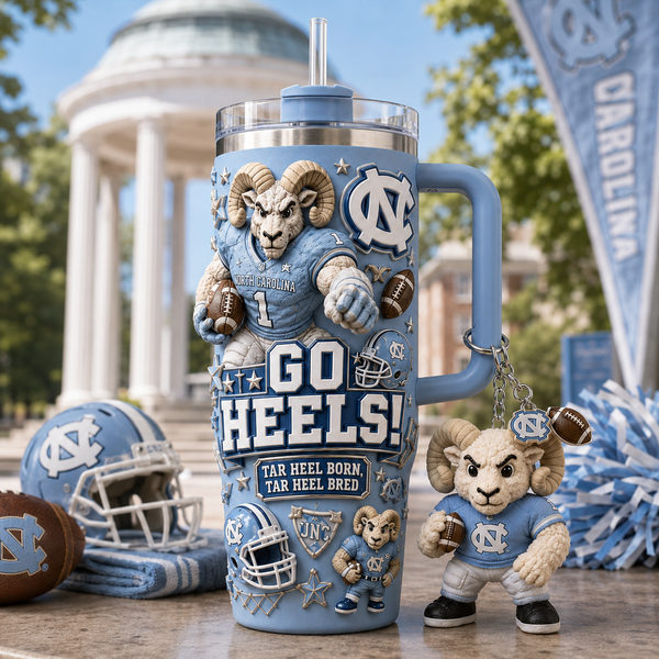 UNC Collage Attitude - Go Heels Mascot Tumbler - main - 8602-417e-af7f-cab6ecde459e