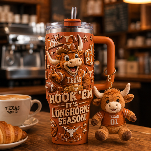 TEX Hook 'Em - A Burnt Orange Collage in Relief - main - 3382-461f-8250-8122c5510e7d