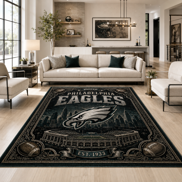 PHI Heritage Emblem - Bordered Vintage Statement Rug - main