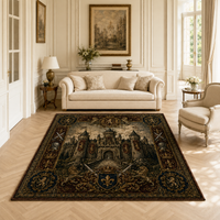Fortress and Fleur-de-Lis - A Heraldic Floor Composition